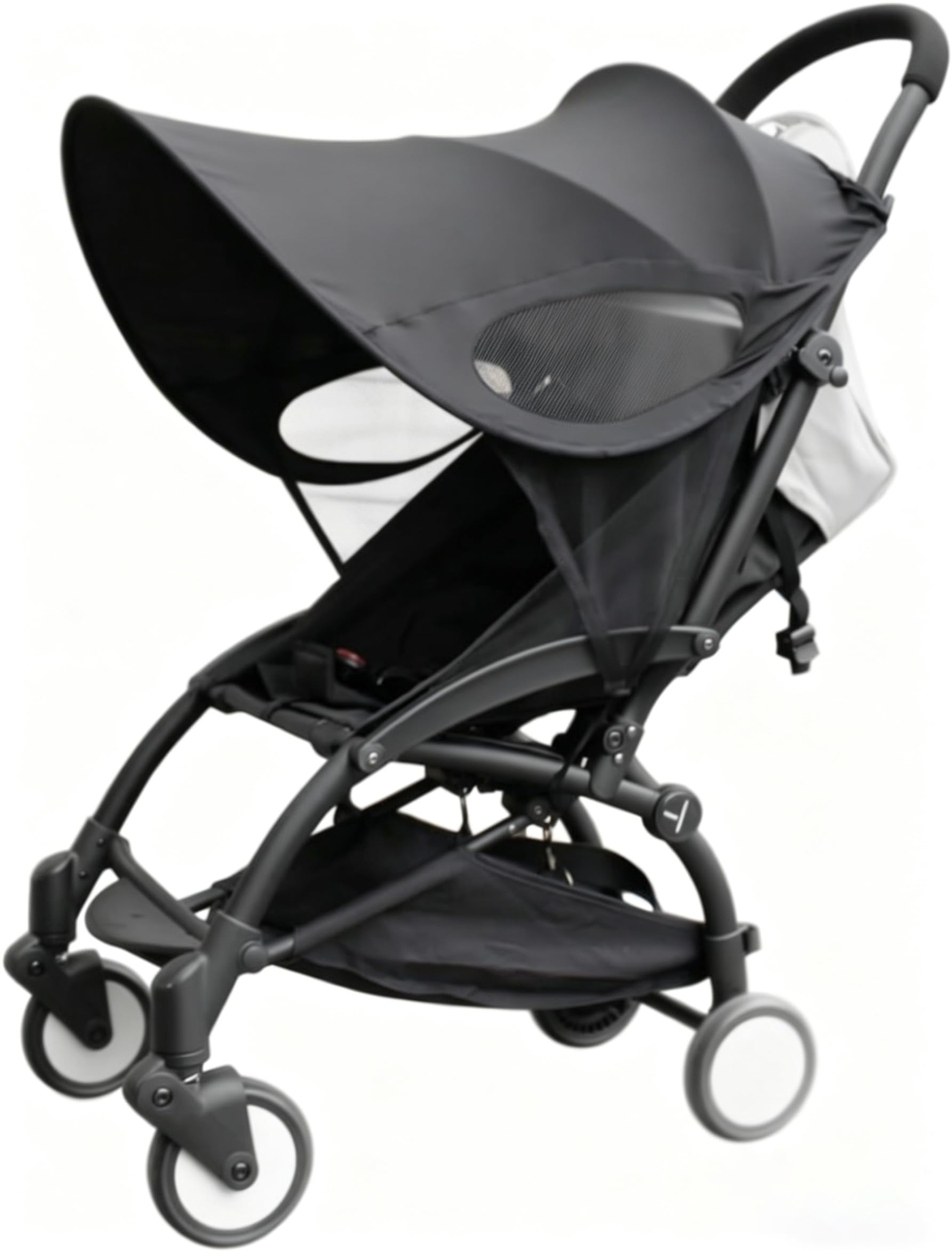 Pare-Soleil Poussette Bébé Universelle Auvent de Poussette bebe Confort Respirant Pare Soleil de Landau Nacelle Anti UV UPF50+ Housse de Protection Coupe-Vent Couverture Soleil Poussette Etanche