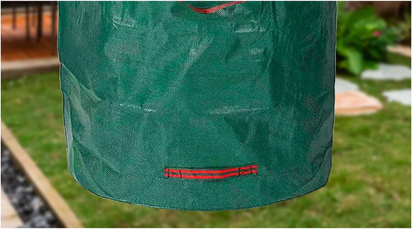 Yard Waste Bagsleaf Bagsgarden Basketcamping Trash CanGarden Waste BagsHeavy Duty Garden/Green Waste Sacksgarden Basket for Collecting(Size:76cm/29.9inx67cm/26.3in,Color:Green)