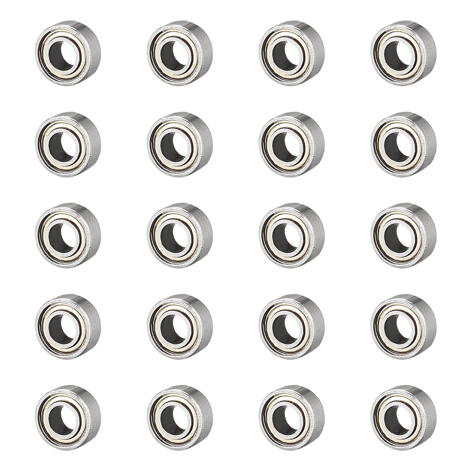 Zestaw 20 łożysk kulkowych 683ZZ 3 mm x 7 mm x 3 mm mini łożyska kulkowe, łożyska kulkowe, łożyska ze stali nierdzewnej, podwójnie uszczelnione, zwykłe łożyska kulkowe do mechanicznych części