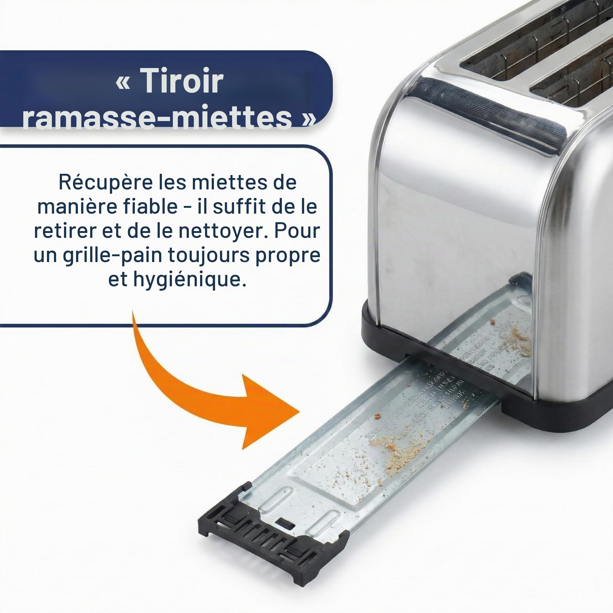 Sommertal ST1500 Grille-pain 4 fentes longues | XXL | Grille-pain en acier inoxydable avec grille réchauffe-viennoiseries | Écran numérique avec minuterie et indicateur de marche résiduelle | Rétro |