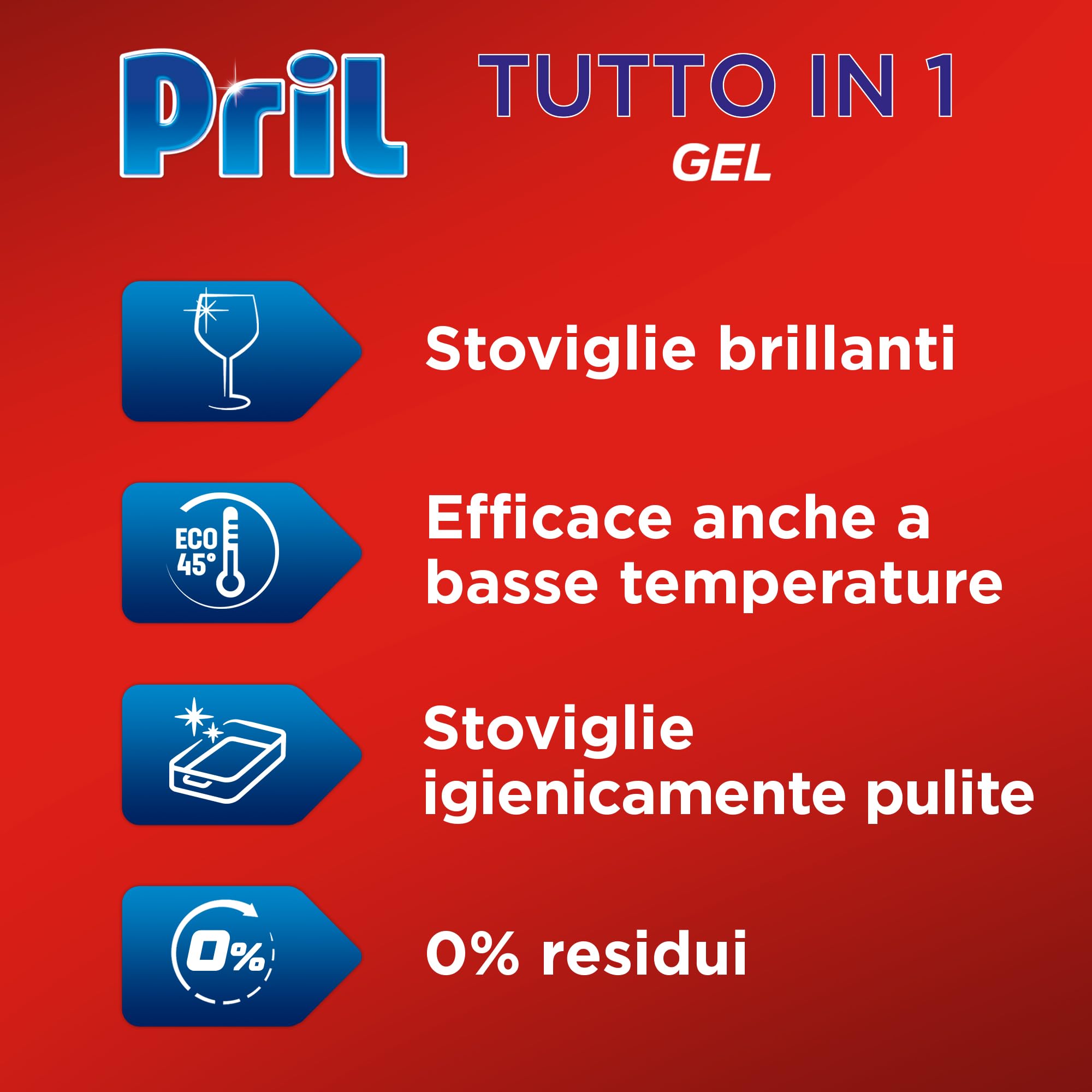 Pril Gel All In One Limone & Lime, Detersivo Lavastoviglie Liquido Multi-Azione Sporco Difficile, 8 Confezioni da 35 Lavaggi