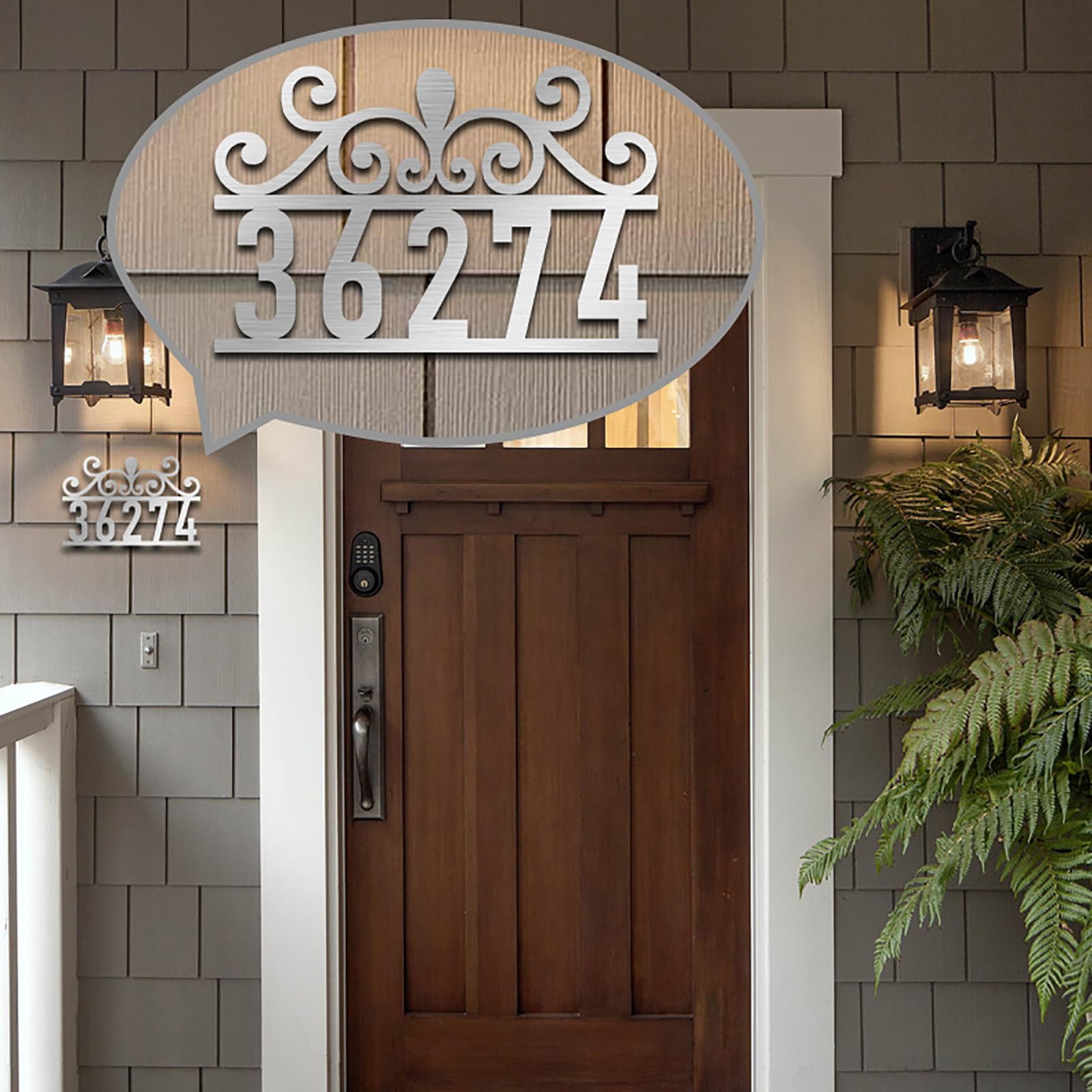 Insegna Moderna Per Casa, Targa Con Indirizzo, Insegna In Metallo Personalizzata, Targa Per Esterni, Targa Con Numero Civico, Targa Personalizzata Per Casa, Insegna Con Indirizzo In Metallo - Italia