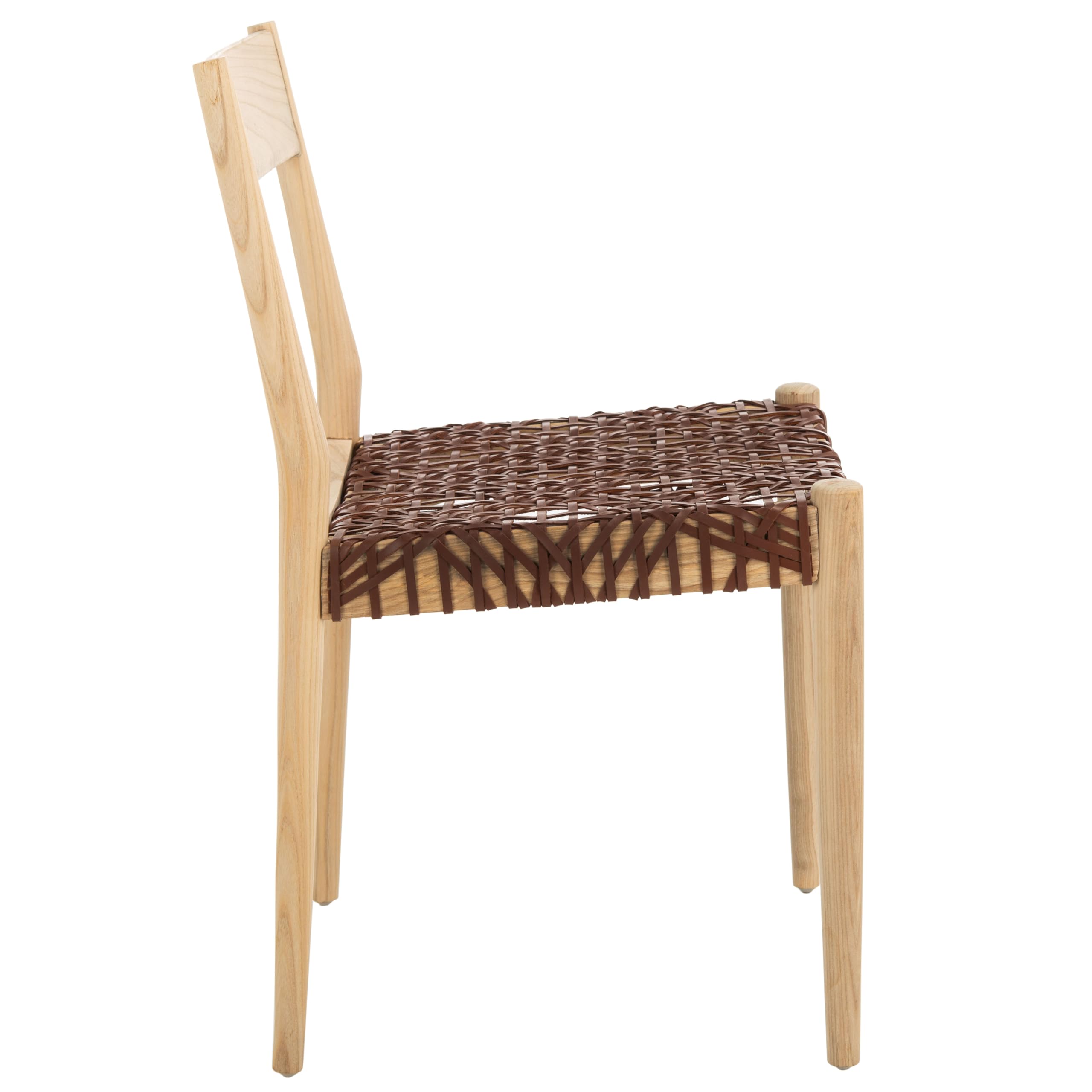 Home Collection Pranit - Silla de comedor (18.0 in), diseño de madera, color coñac y natural 3