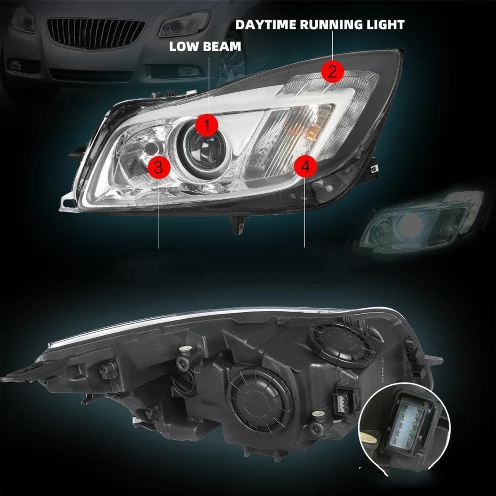 Fari dell'auto Fari anteriori per auto per allo xeno per Opel per Insignia 2009-2013