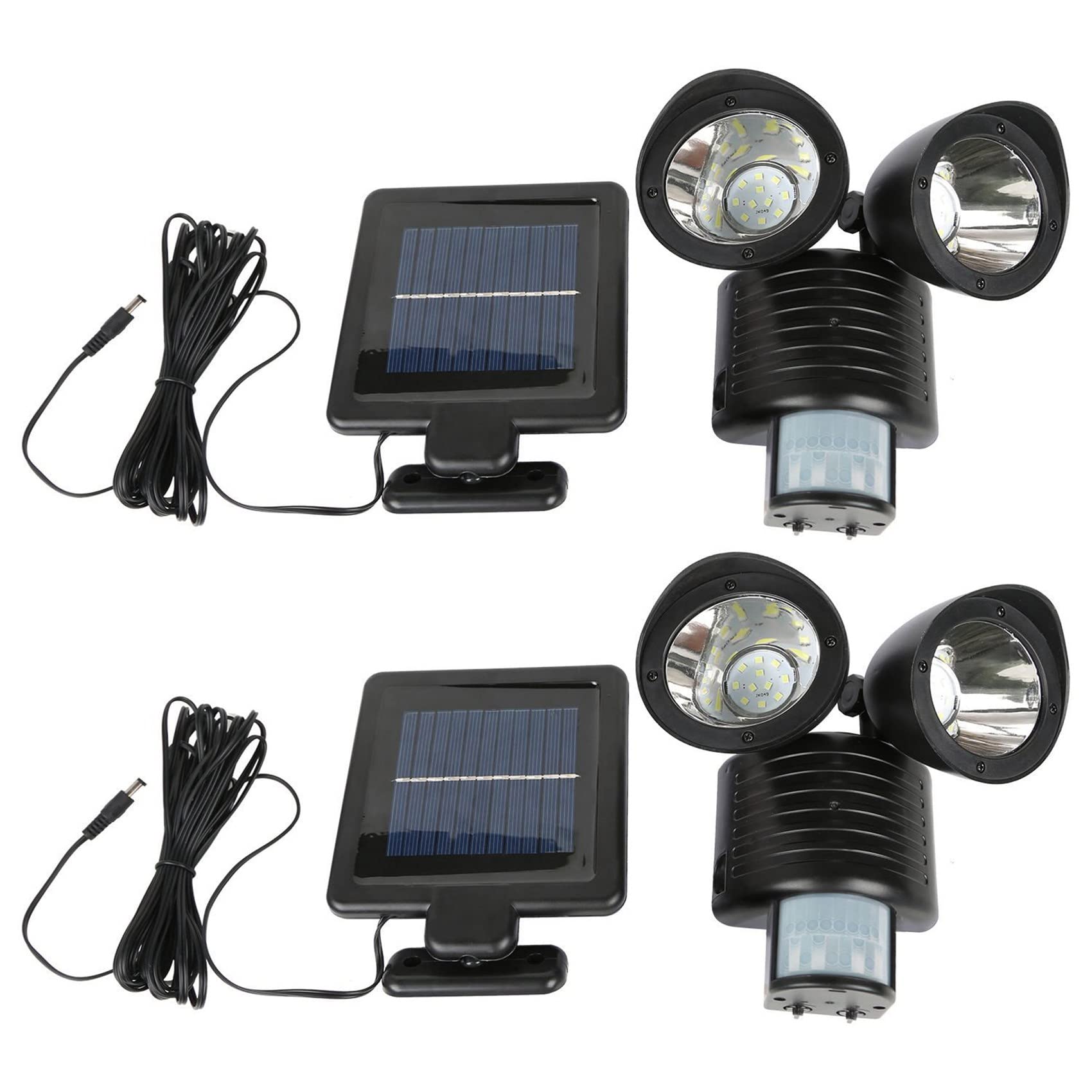 Hndhbfgrt 2X 22 LED Dual Security Detector Solar Spot Light Motion Sensor Outdoor Floodlight