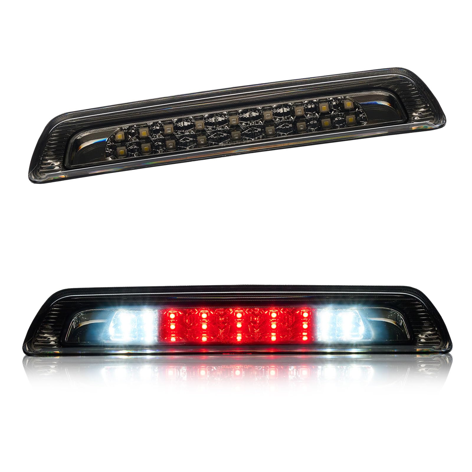 Third 3rd Brake Light LED for 2007-2020 Toyota Tundra, High Mount Rear Brake Lights Assembly for 07-20 Tundra, Waterproof Center Cab Cargo Lamp Stop Light (Smoke)