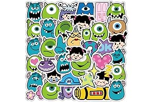 Monsters Inc Scream Canisters: 40-Pack Vinyl Decals for Unforgettable Expressions