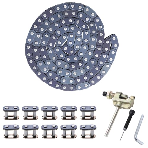 Miniatura 1 de KAMIER Cadena de transmisión T8F 116 interruptor de eslabones resistente para 43cc 47cc 49cc 2-Stroke Pocket Rocket Bike APC Mini Chopper 50cc SSR