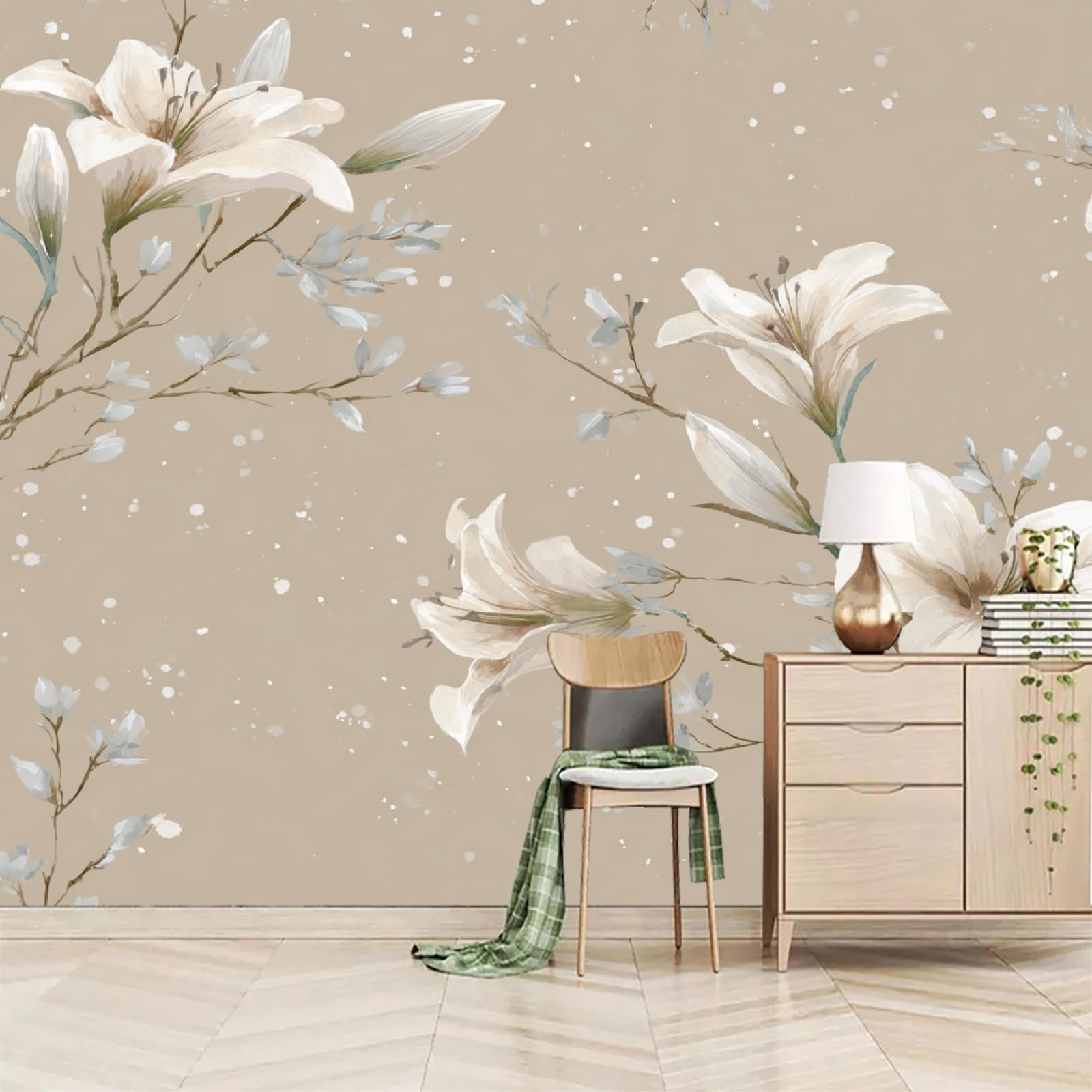 Papier Peint Photo Mural 3D Lis Tapisserie Salon 150x100