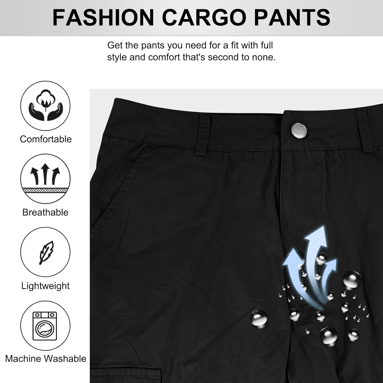 Cargo Pants for Women High Waisted Casual Pants Baggy Y2k Straight Wide Leg Pants with Pockets Streetwear - Image 6