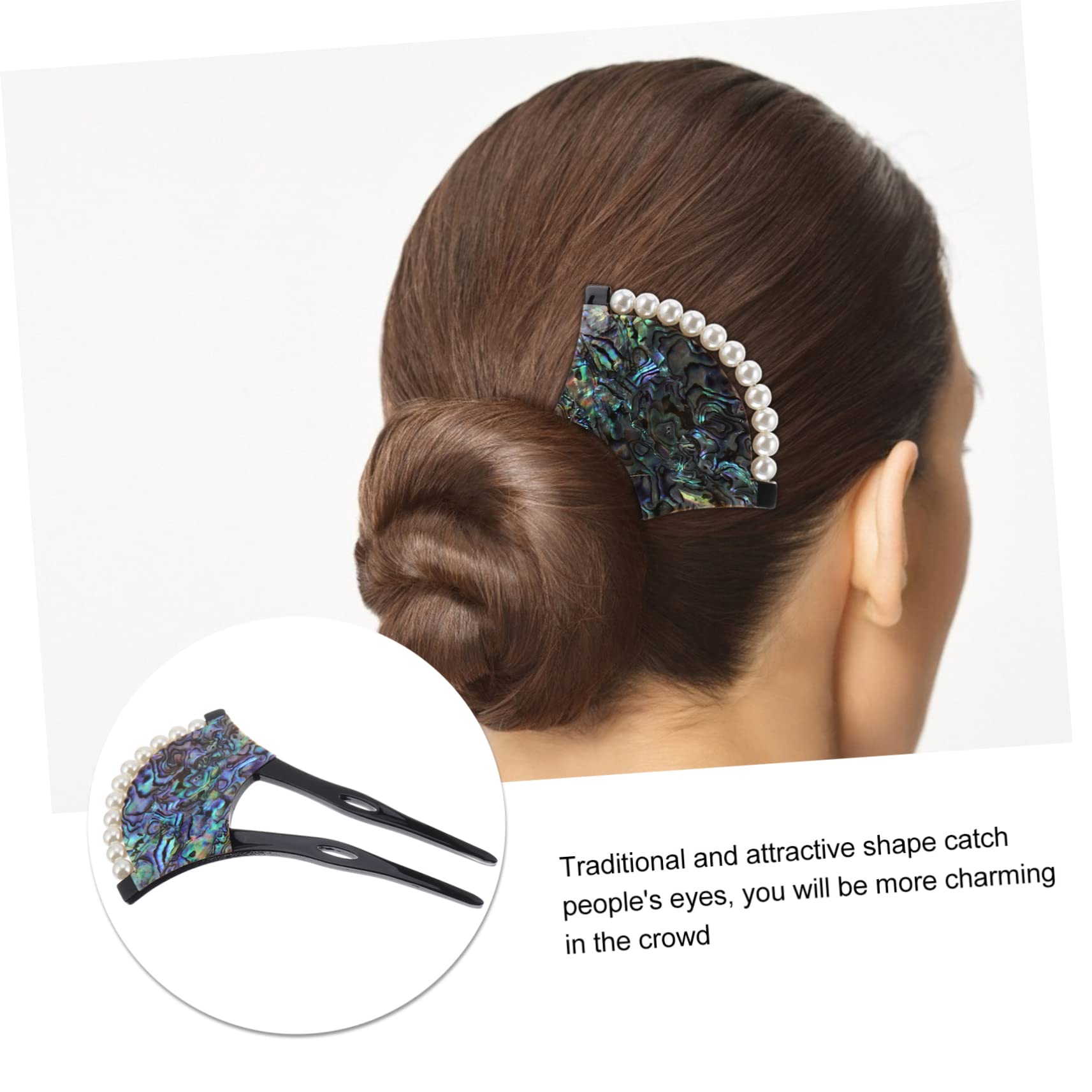 MAGICLULU 3St Shell-Haarnadel Haarspangen für Damen japanischer Haarstab u Haar Haarklammer Retro-Haargabel Haarpflegezubehör Hülse Haarstock Material Acryl