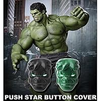 Vista 3 de Cubierta de botón de encendido del coche, anillo decorativo de accesorios antiarañazos para interruptor de encendido General Motors (Hulk Verde)