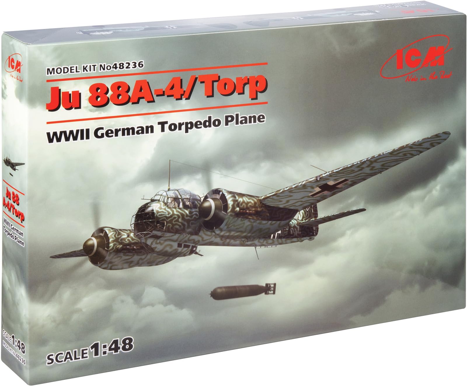 ICM 48236 Modellbausatz Ju 88A-4 Torp/A-17 WWII German Torpedo Plane