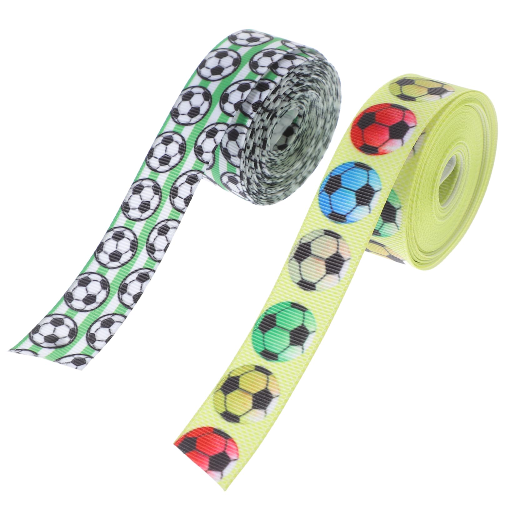 Gadpiparty 5 set Nastro Decorativo Da Calcio Nastro Verde Spesso Per Matrimonio Turchese Blu Con Filo Da Calcio Bianco In Raso Nastri Colorati 2 * 5