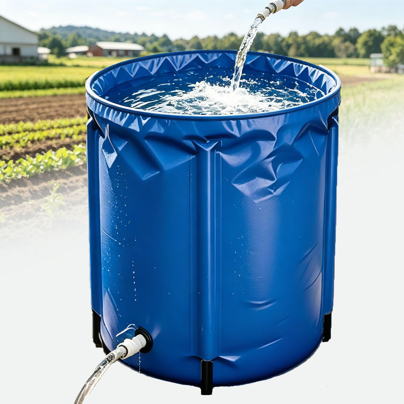 LIBYHEI Foldable Rainwater Collector Tank, Space-Saving Portable Storage Container 200L