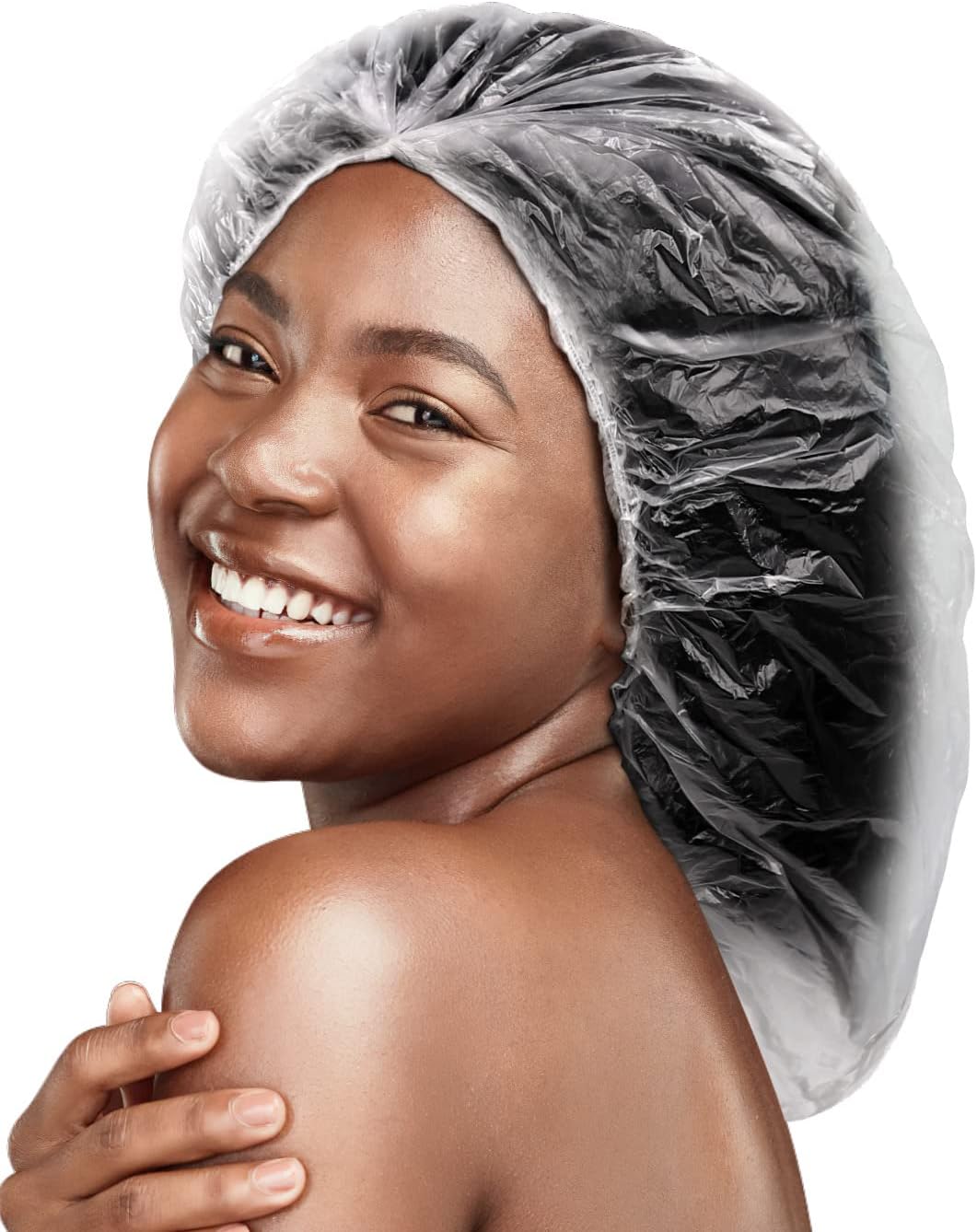 Sent Hair Shower Cap 10 Pcs Disposable Plastic Bath Cap Waterproof Spa Shower Cap