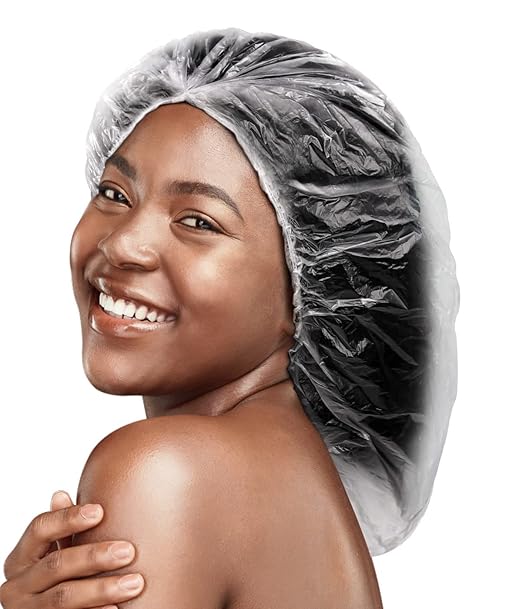 10Pcs Disposable Large Shower Cap for Long Braids Women XL