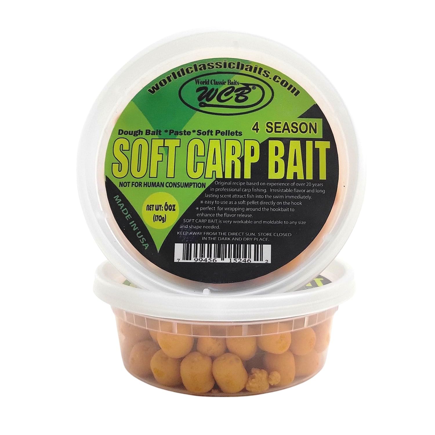 WCB Carp Baits Fishing Dough Bait Paste Soft Pellets - Soft Carp Bait - Ideal for Carp and Catfish Fishing