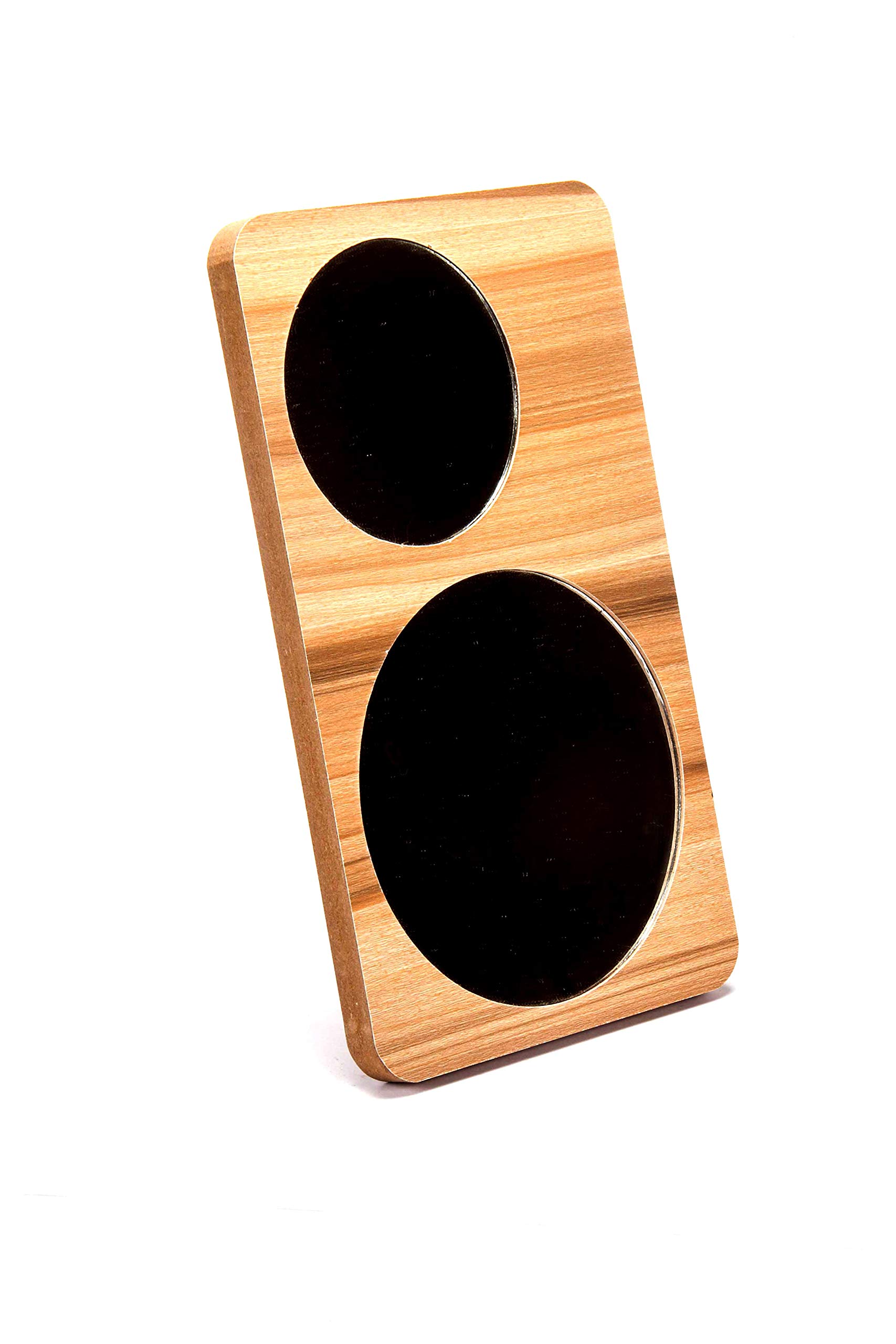 HomesoulWooden Makeup Double Display, Vertical and Horizontal Placement Mirror