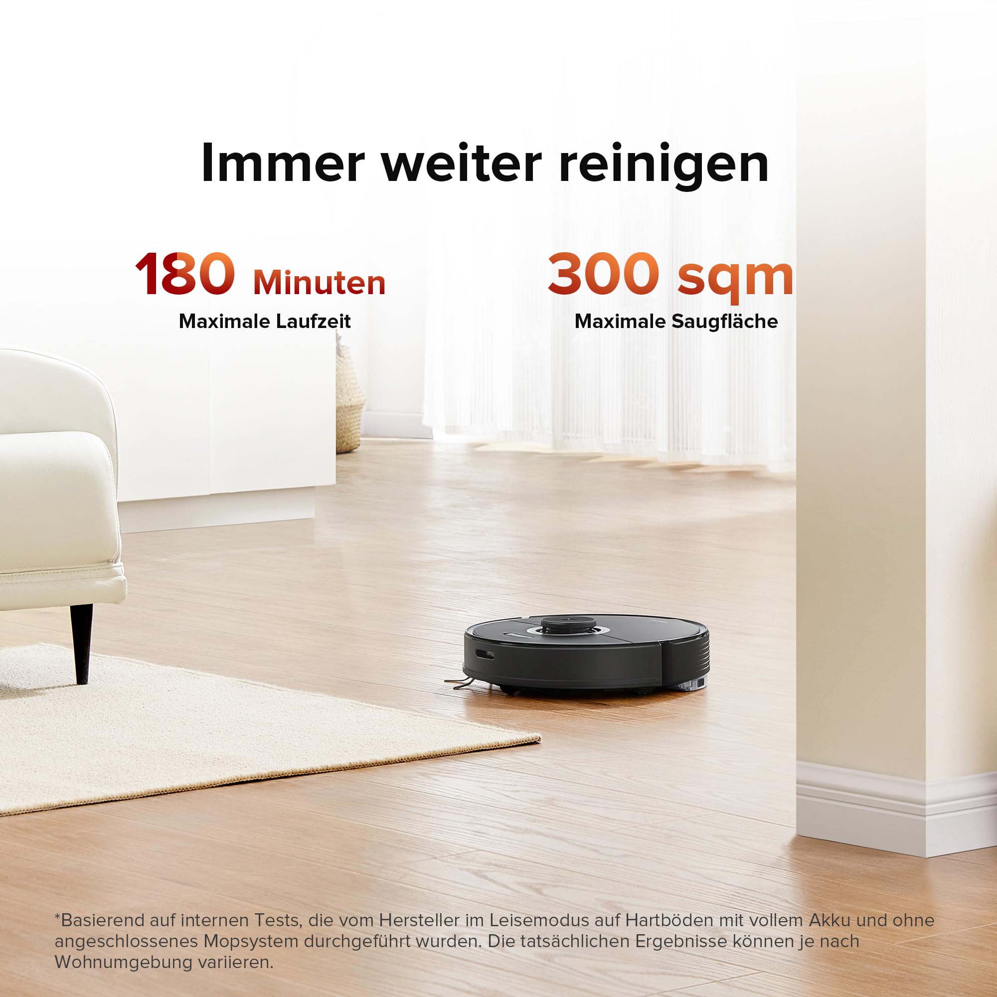Roborock Q7 Max Saugroboter mit Vollgummibürste, 4200Pa Saugkraft, PreciSense-LiDAR-Navigation & 3D Mapping, Teppiche, Tierhaare, App/Alexa (Schwarz) (Generalüberholt)