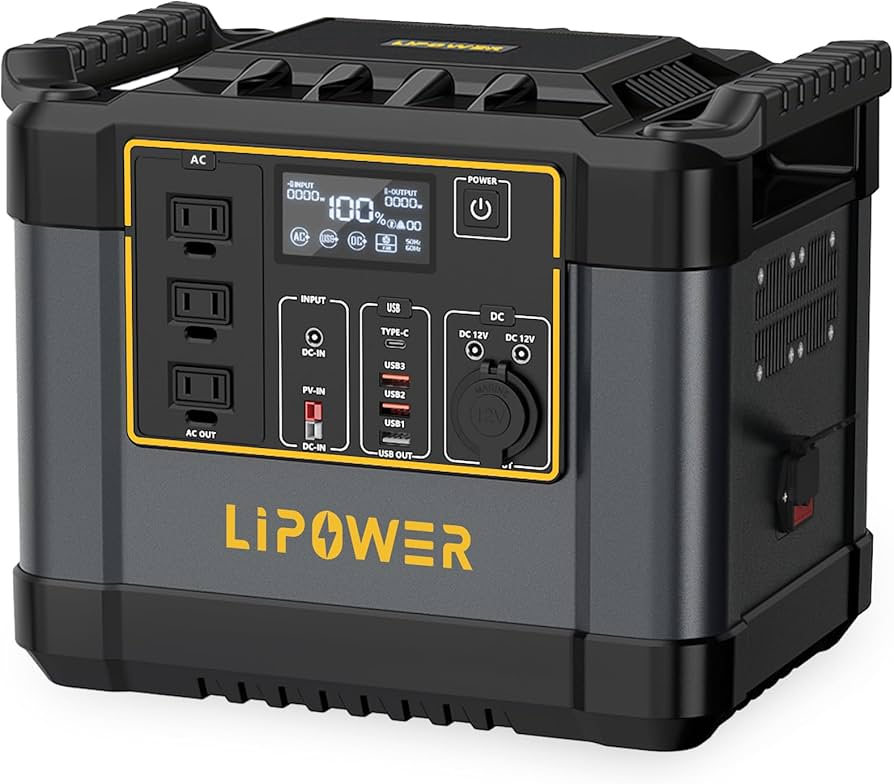 LifePO4 1050Wh AC1200W  ポータブル電源 ジャンク Amazon.com: Lipower Portable Power Station 1075Wh LiFePO4 Battery