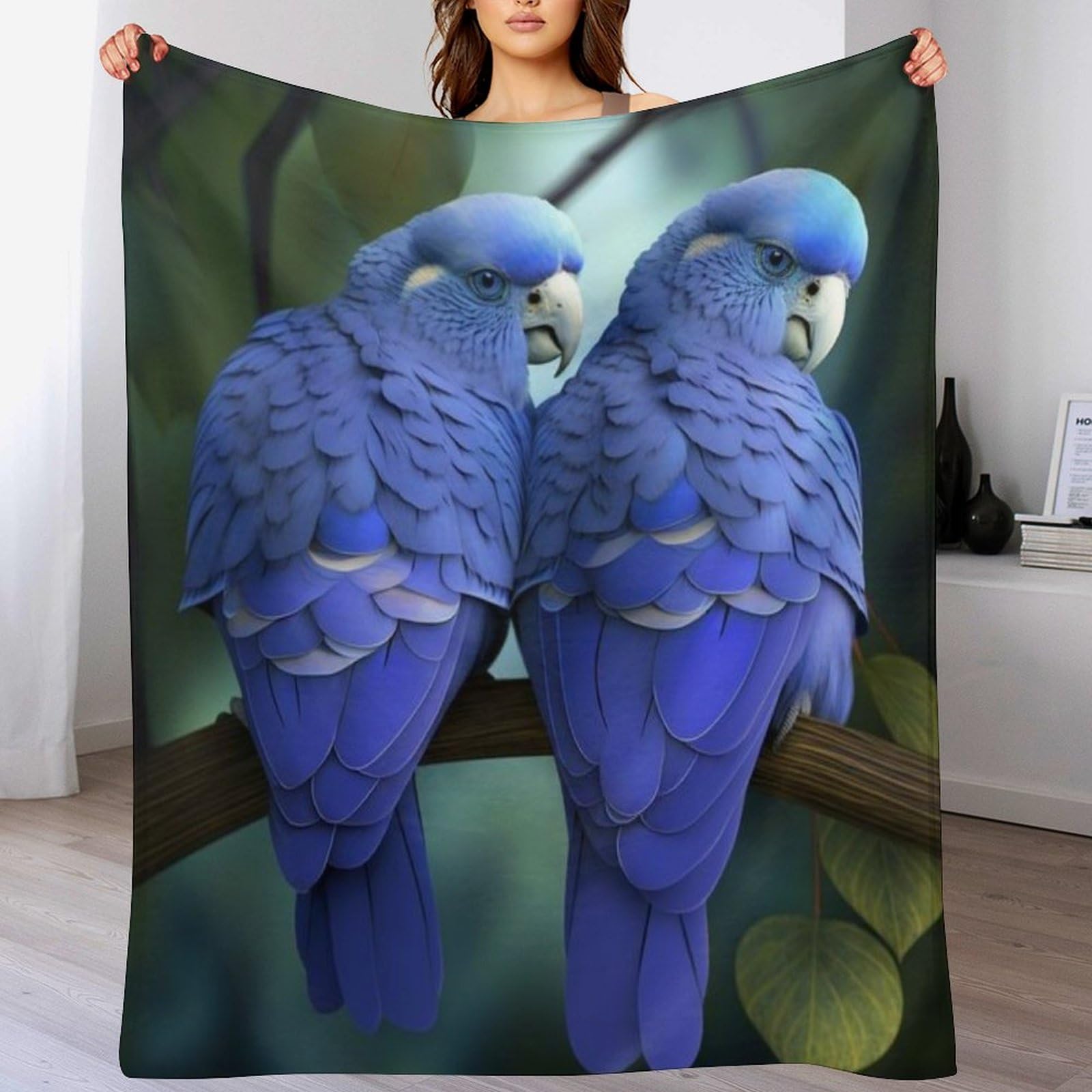 Couverture polaire perroquet pour des soirées cocooning chaleureuses au salon