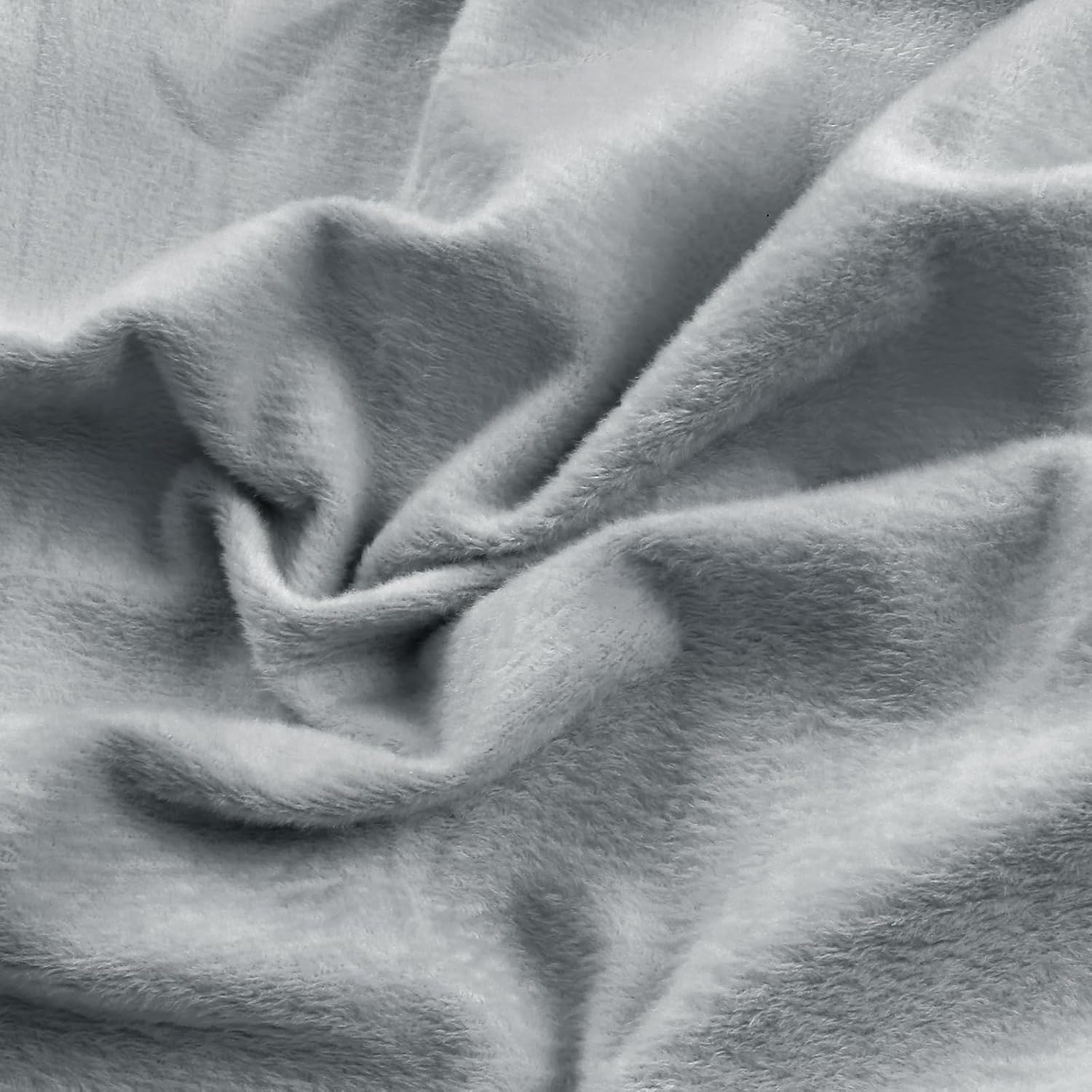 Entisn Minky Fabric by The Yard, 1 Yard x 60 Inch Wide Pre-Cut Minky Fleece Fabric Gray Cuddle Minky Fabric, Soft Plush Fabric Solid Minky for Blanket, Pillow Cover, Scarf, Sewing