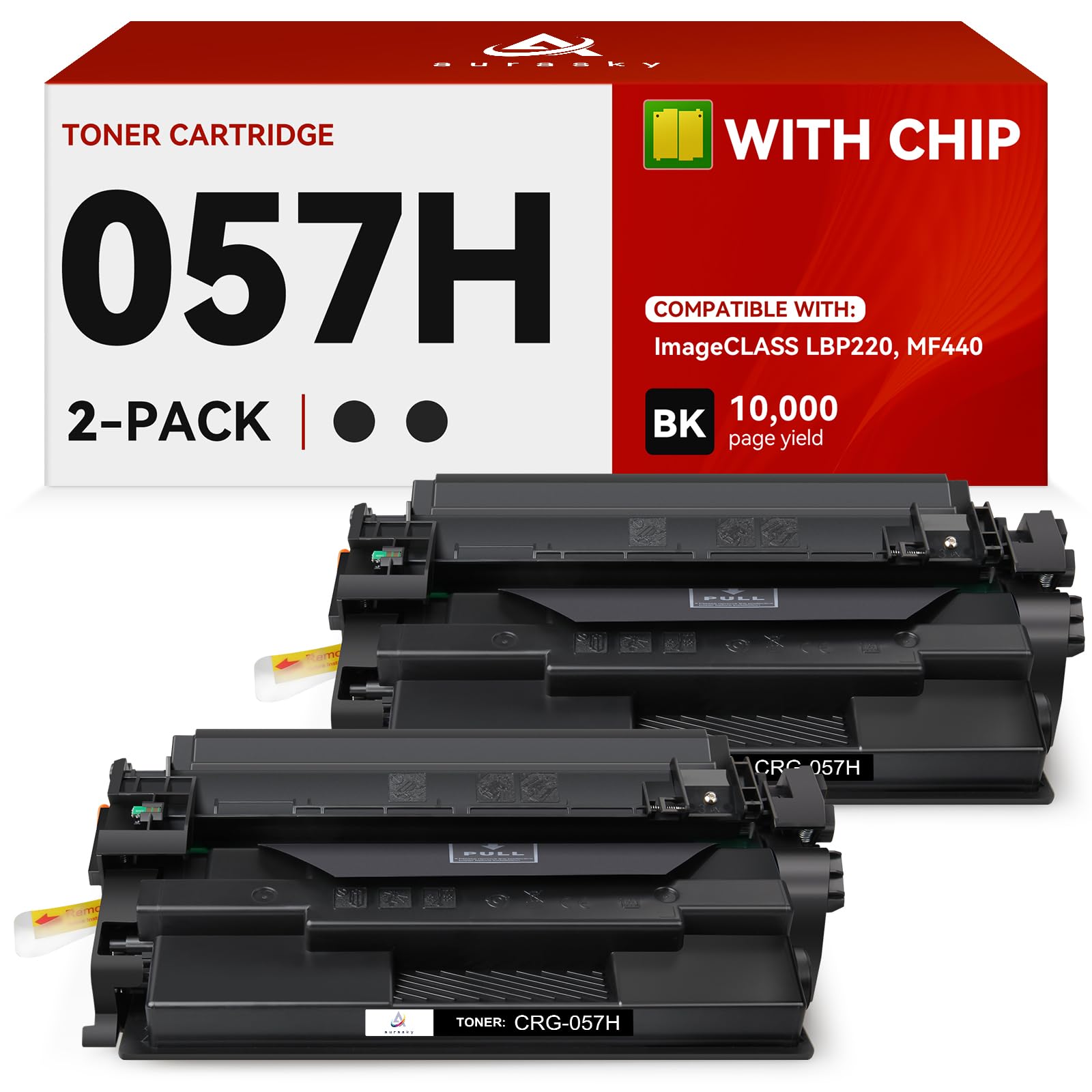 057H 057 H Black Toner Cartridge High Yield Toner Compatible with Canon MF455dw MF451dw MF445dw MF443dw MF453dw LBP226dw LBP227dw LBP228dw Printer (with Chip)
