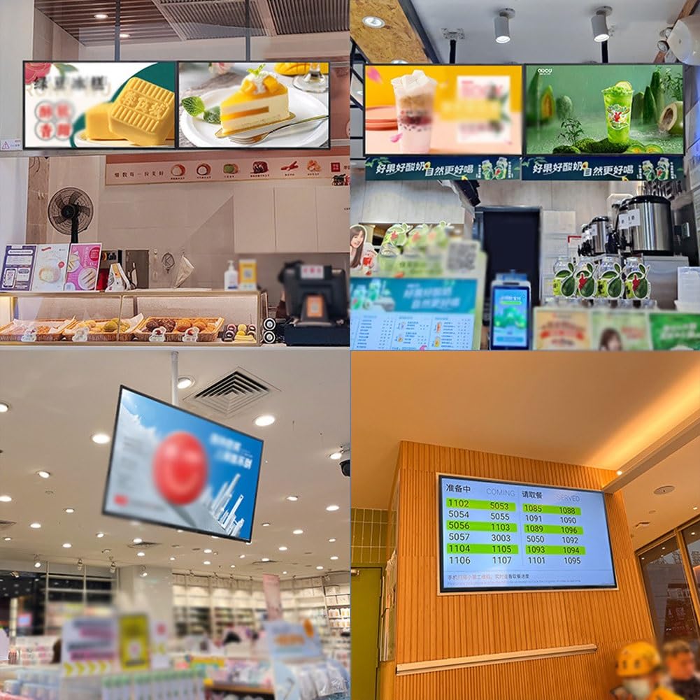 Lettore multimediale di pubblicità del chiosco di Digital, esposizione commerciale del contrassegno di WiFi, monitor LCD con lo schermo diviso astuto per i ristoranti, le barre, i negozi, la funzione