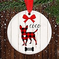 Vista 18 de Adorno de Navidad para mascotas, adorno de Collie barbudo, regalos para amantes de mascotas, regalo conmemorativo para mascotas, recuerdo de Collie