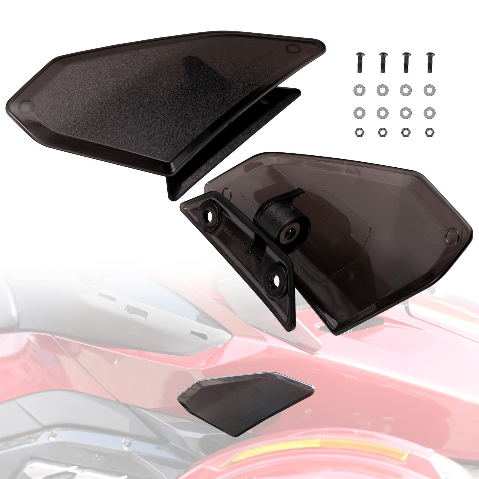 Spyder RT Adjustable Side Wind Deflectors Lower, A & UTV PRO Side Air Deflectors Windshield Wings for Can-Am Spyder RT 2020-2022, Replace OEM # 219401088 , Lower, 2PCS
