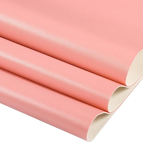 Vista 72 de Ramya 1 rollo de hojas de piel sintética de color liso albaricoque, 1 rollo de 12 x 53 pulgadas, la piel sintética es ideal para proyectos