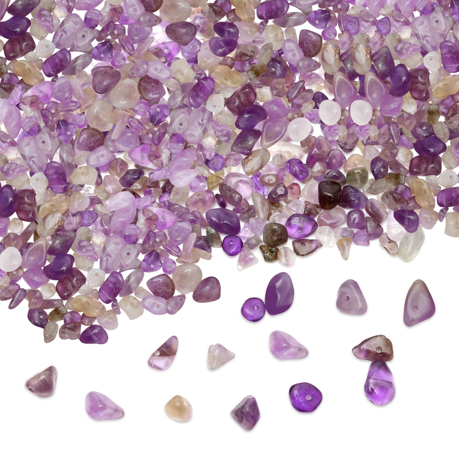 NBEADS 1 Scatola Di 8 Perline In Pietre Preziose Naturali – Pepite Irregolari 5-8 Mm – Per Creazione Gioielli, Bracciali, Collane – Cristalli Energetici