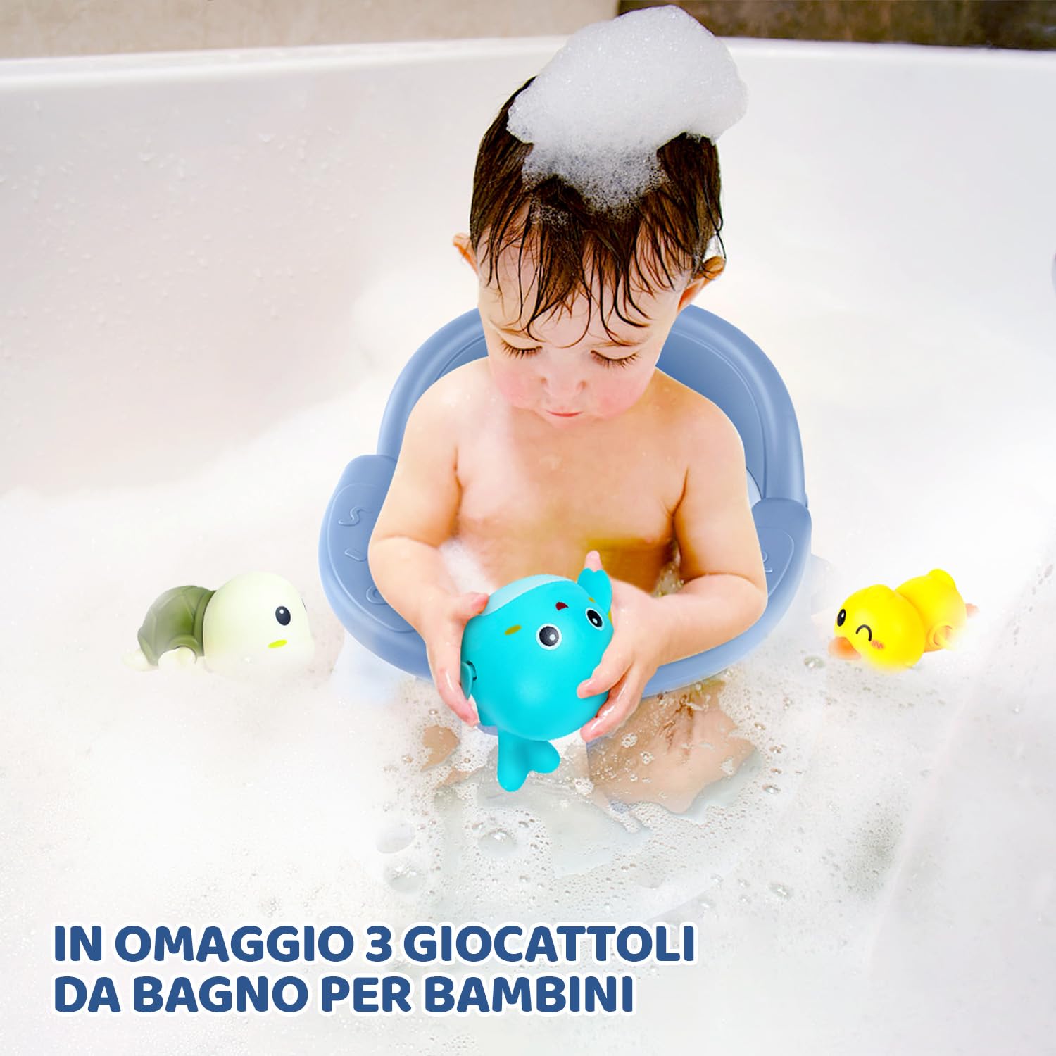 Seggiolino per vasca da bagno per neonati/bambini, per bambini da 6 a 12 a 24 mesi, essenziale per il bagnetto, ottimo regalo per neonati e neomamme