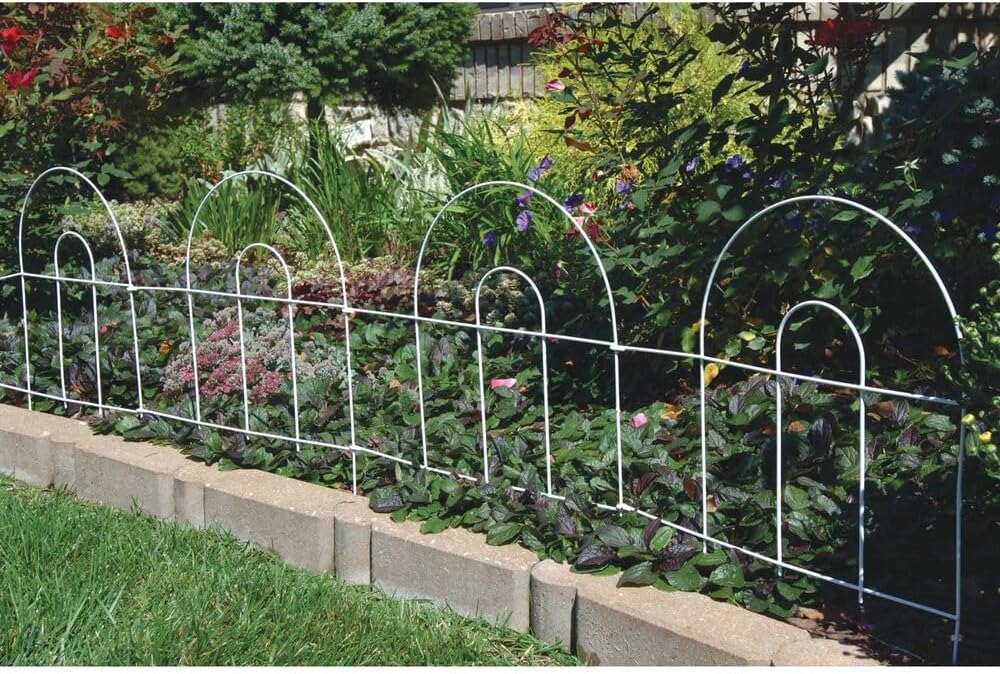 Best Garden 8 Ft. Powder-Coated White Wire Folding Fence - 1 Each
