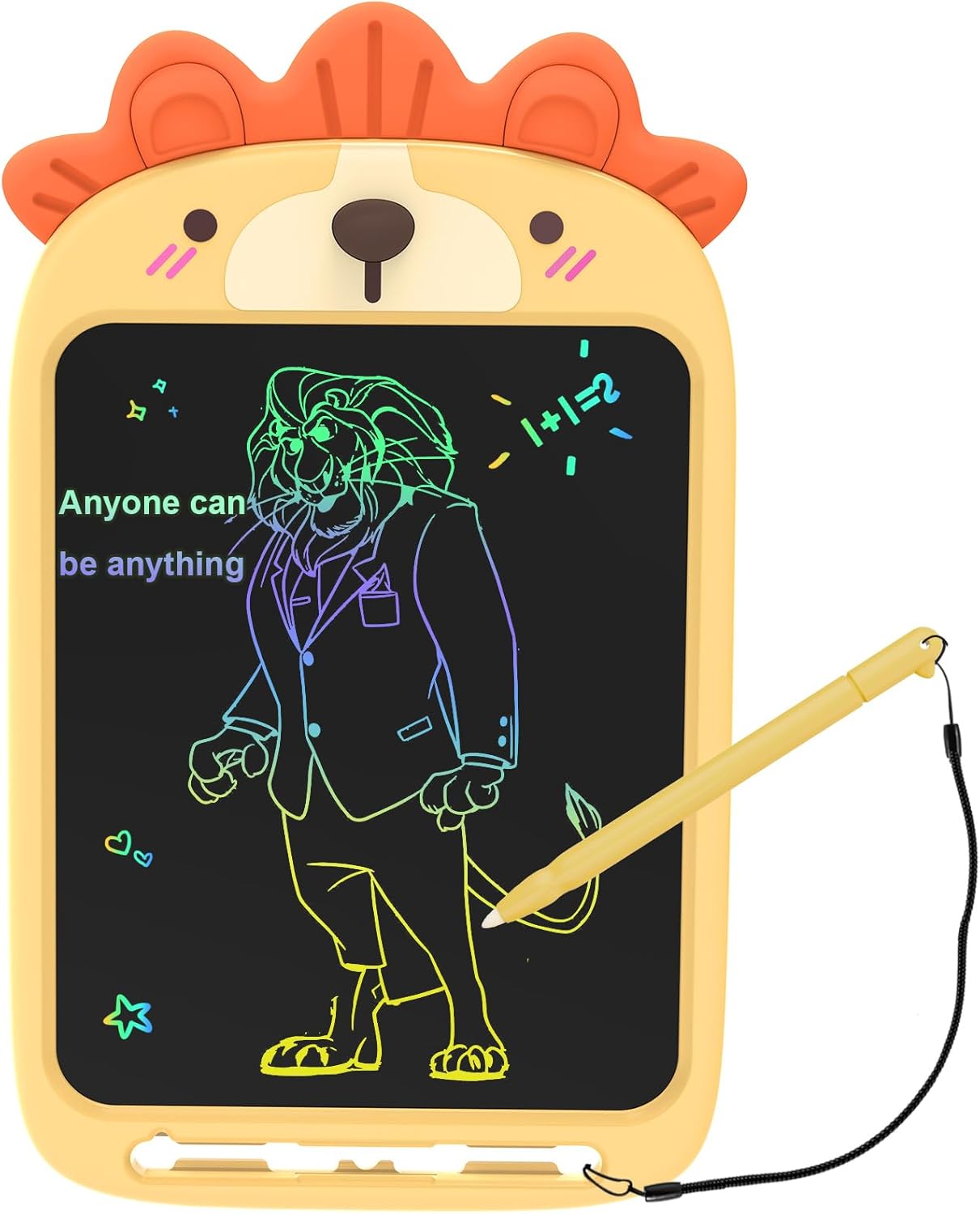 10 Inch LCD Writing Tablet, Erasable Doodle Board Toy, Cute Lion Drawing Pad for Kids Ages 2-6 - Educational Christmas Birthday Gift (Lion)