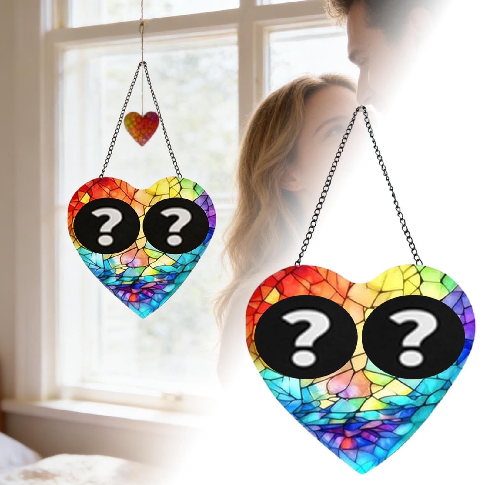Colgante de acrílico personalizado de colores para parejas, fotos familiares, parasol, foto personalizada, artículos de pareja de cumpleaños 062114