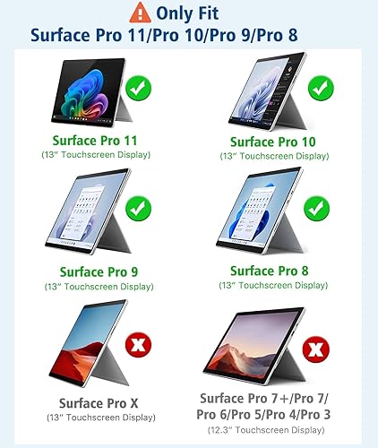 Miniatura 2 de MoKo Calcomanía para tableta Microsoft Surface Pro 9 2022  Pro 8 2021 Release Tablet  13 pulgadas, piel sintética protectora para Surface Pro 98 13