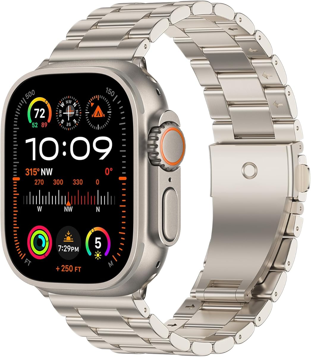 iiteeology Titanium Ultra 3 Watch Band Compatible with Apple Watch Band 49/46/45/44mm 42/41/40/38mm, Lightweight Genuine Titanium Band for iWatch Ultra 2 Series 11-1