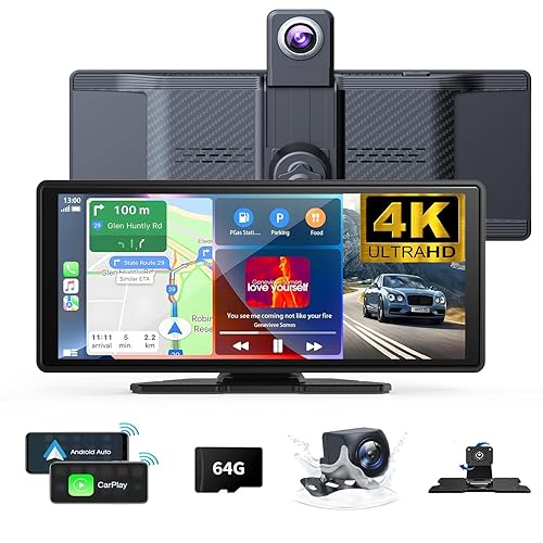Wireless Carplay Screen for Car 10.26" 4K 360 Rotation Dash