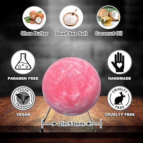 Miniatura 4 de El mejor juego de regalo de bombas de baño para mujeres, 50 bombas de baño envueltas individualmente a granel, bolas de baño hidratantes orgánicas