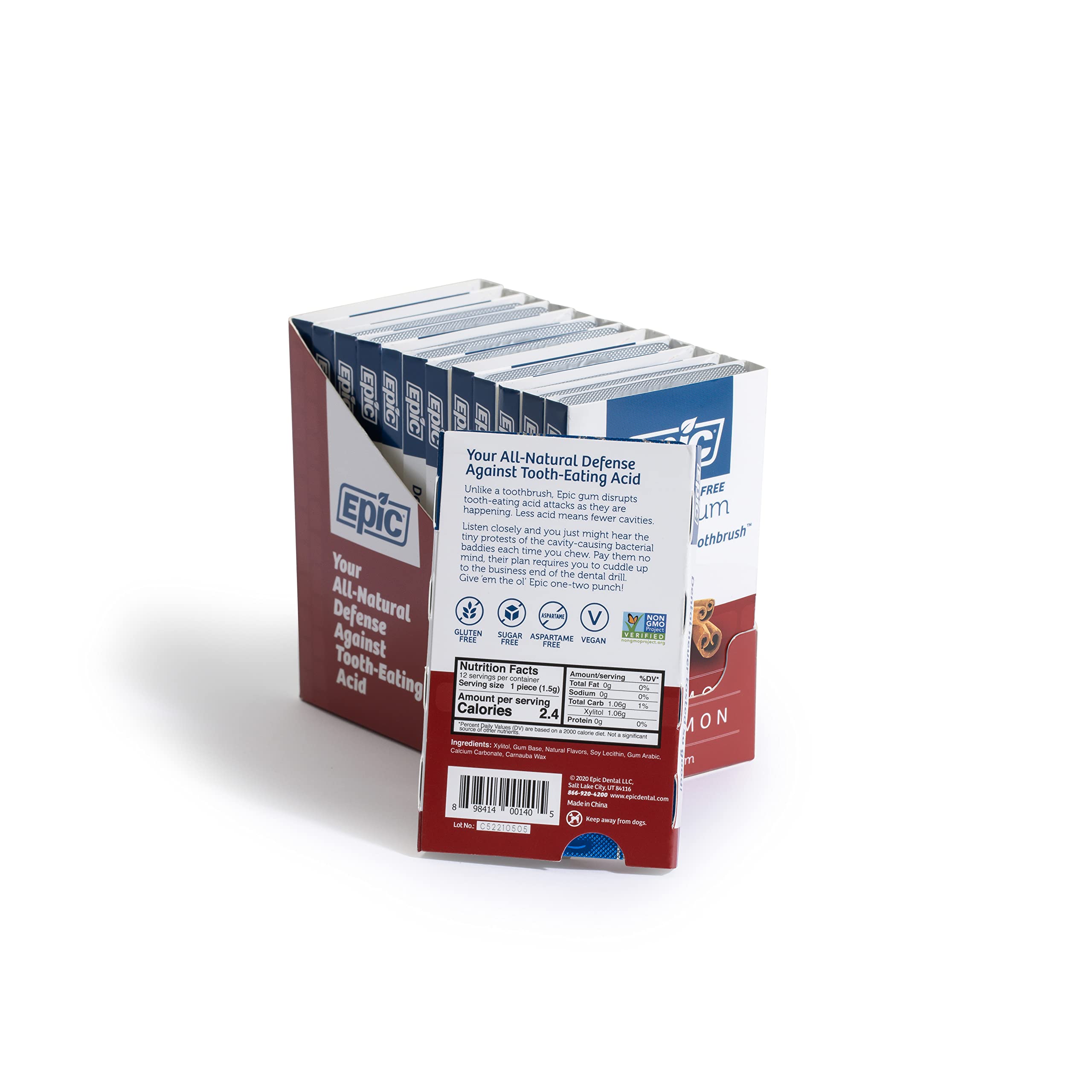 Epic Xylitol Chewing Gum Sugar Free & Aspartame Free Chewing Gum