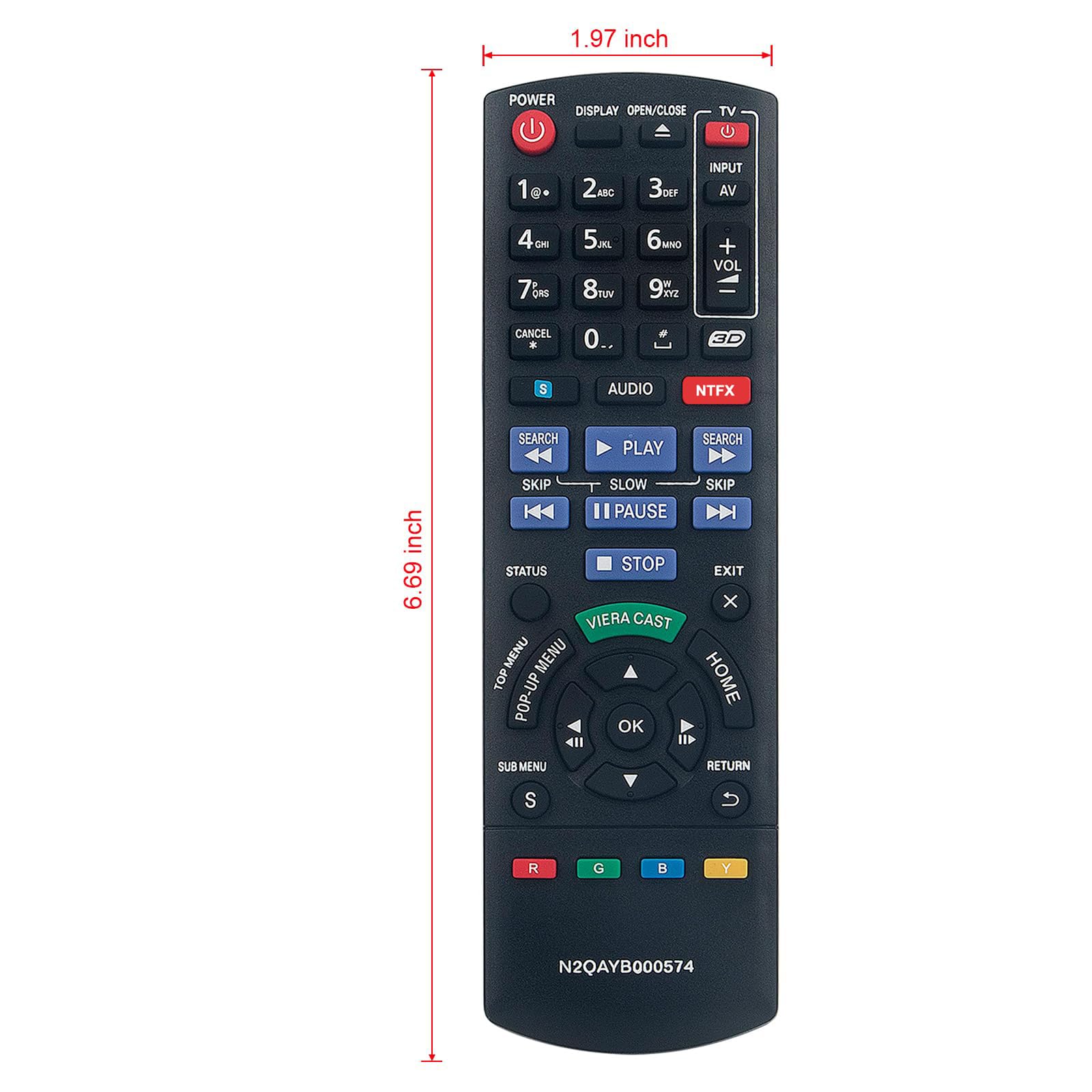 Amazon.com: New N2QAYB000574 Replaced Remote fit for Panasonic DMP