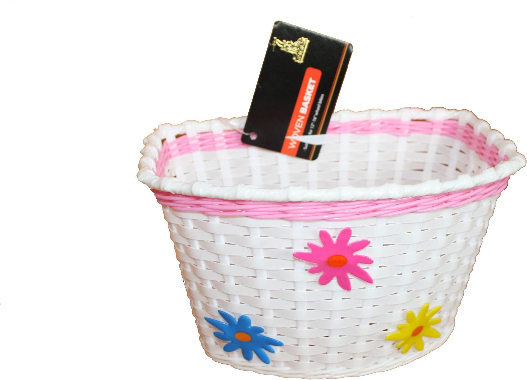 Girl's ACB002 Wicker Effect Basket - Pink/White