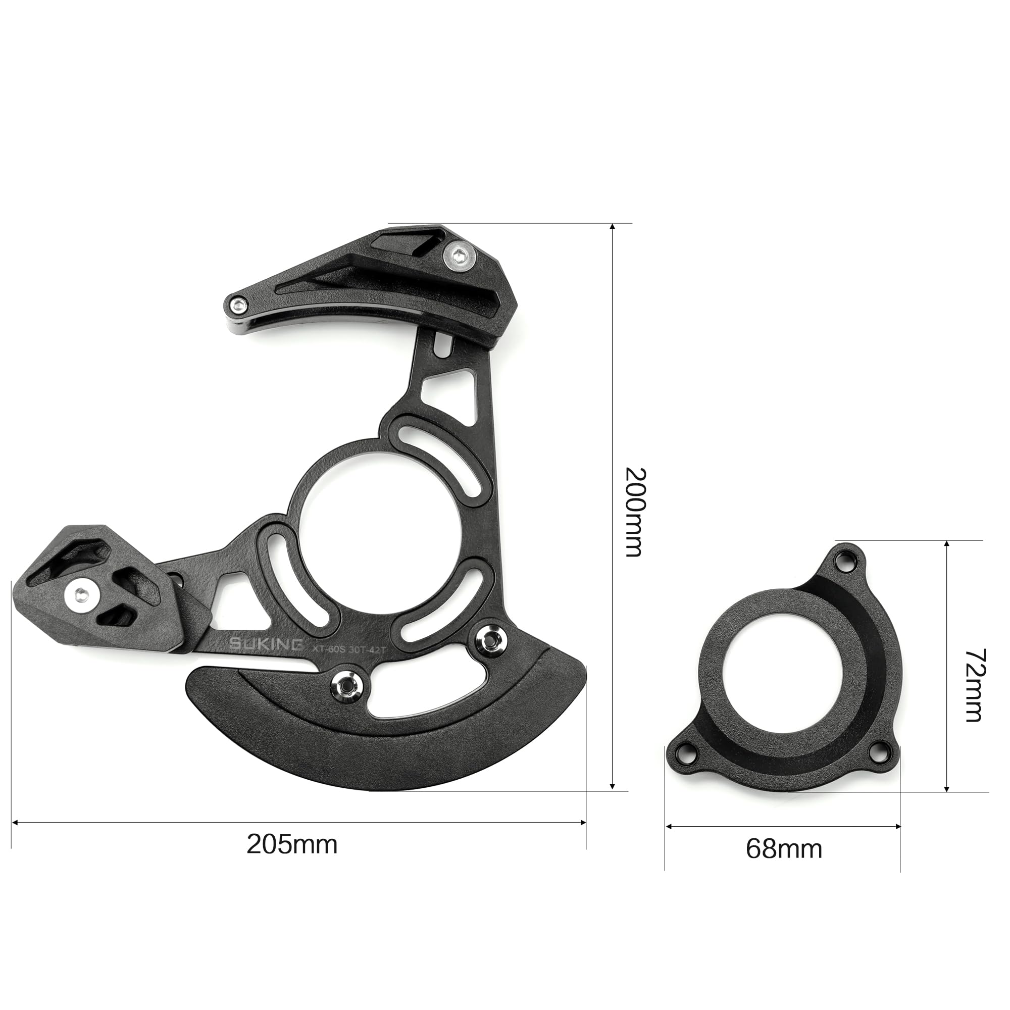CYSKY Guía de Cadena de Bicicleta 32-40T MTB Protector de Cadena de Bicicleta Protector de Cadena de Bicicleta de aleación de Aluminio para la mayoría de Las Bicicletas