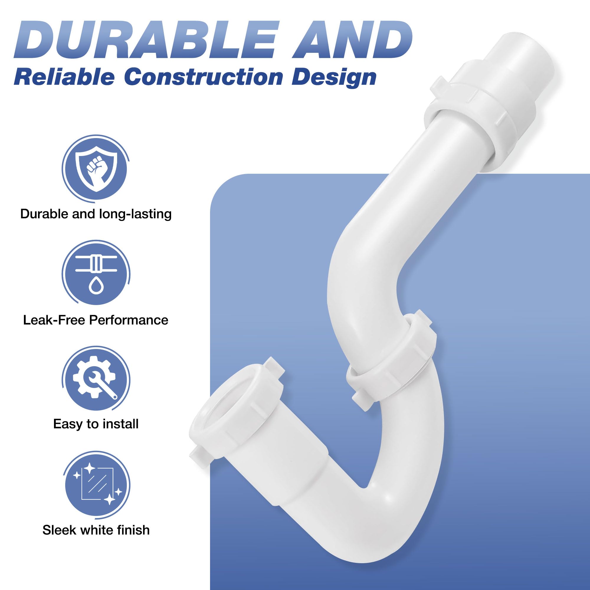 1-1/2" P-Trap Kit - Durable Plumbing Supply -3 1-1/2" P-Trap Kit - Durable Plumbing Supply -3
