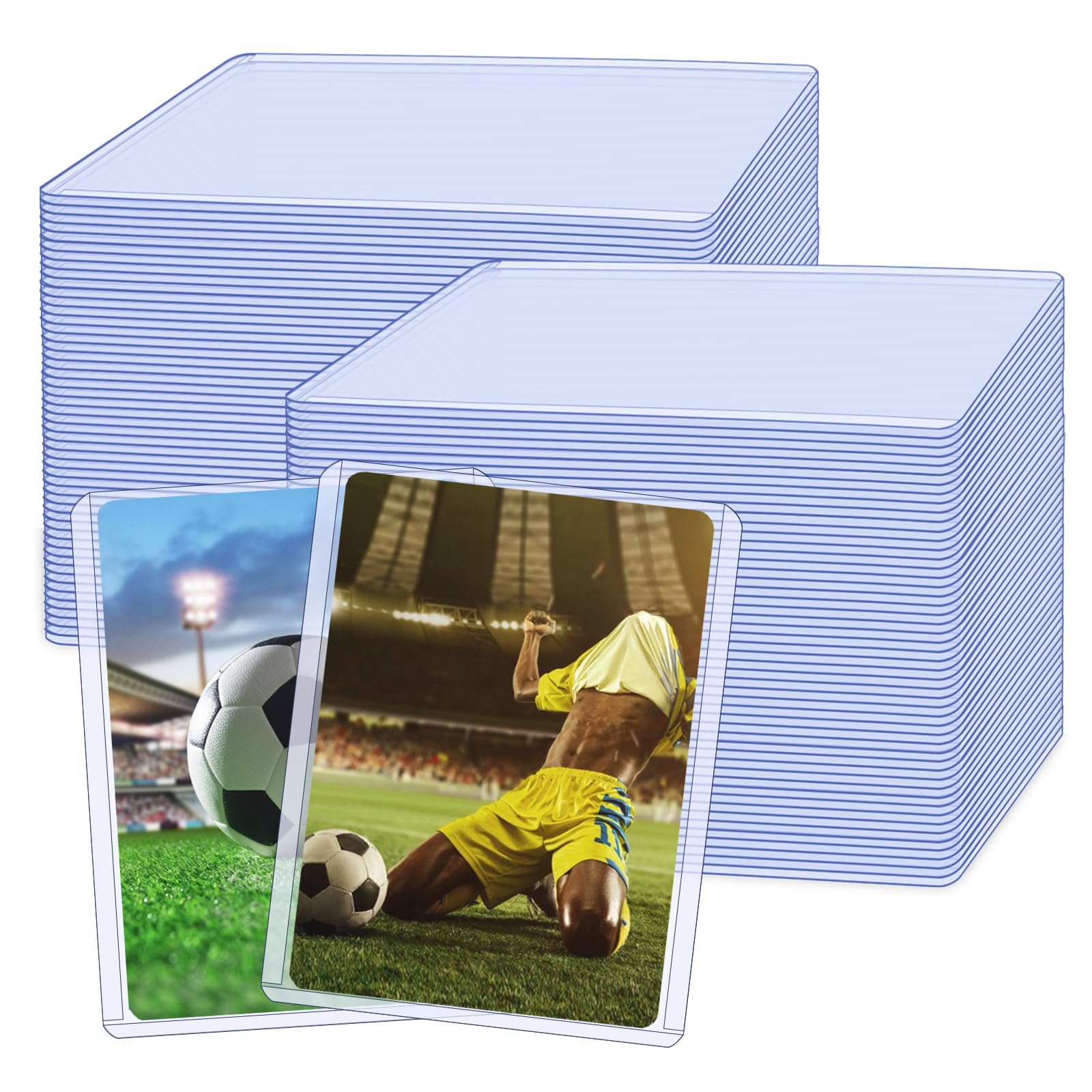 100Pcs Top Loaders Hard Card Sleeves 35PT 76x101mm Standard Clear Card Protectors Holders for Pokemon MTG Yugioh Game Sports Baseball Cards