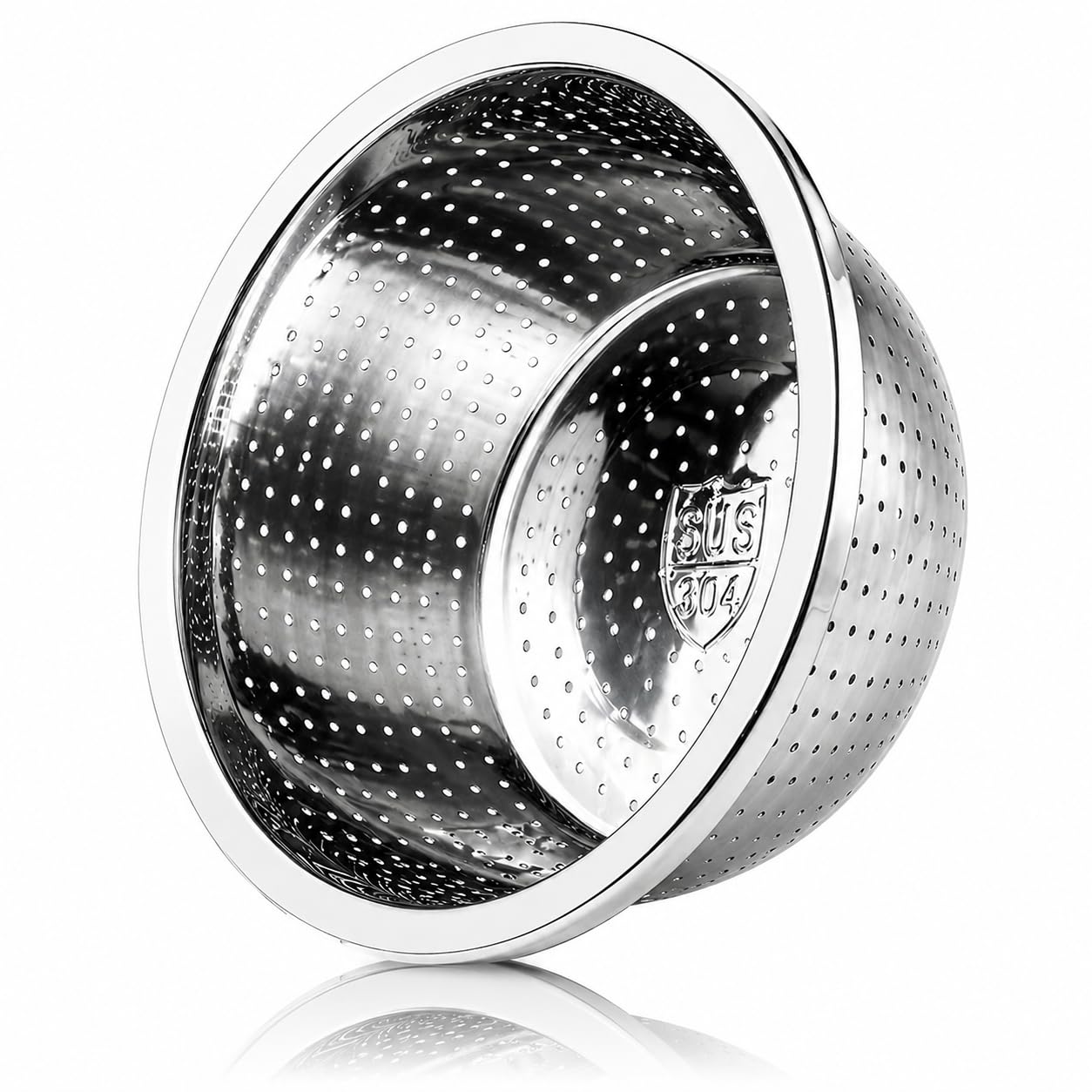 Scolapasta 24 cm Acciaio Inox Professionale - Colapasta per Pasta e Verdura - Lavastoviglie