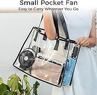 Vista 7 de COMLIFE Ventilador de nebulización portátil de mano, funciona con batería recargable de 3000 mAh, plegable de 180°, mini ventilador personal