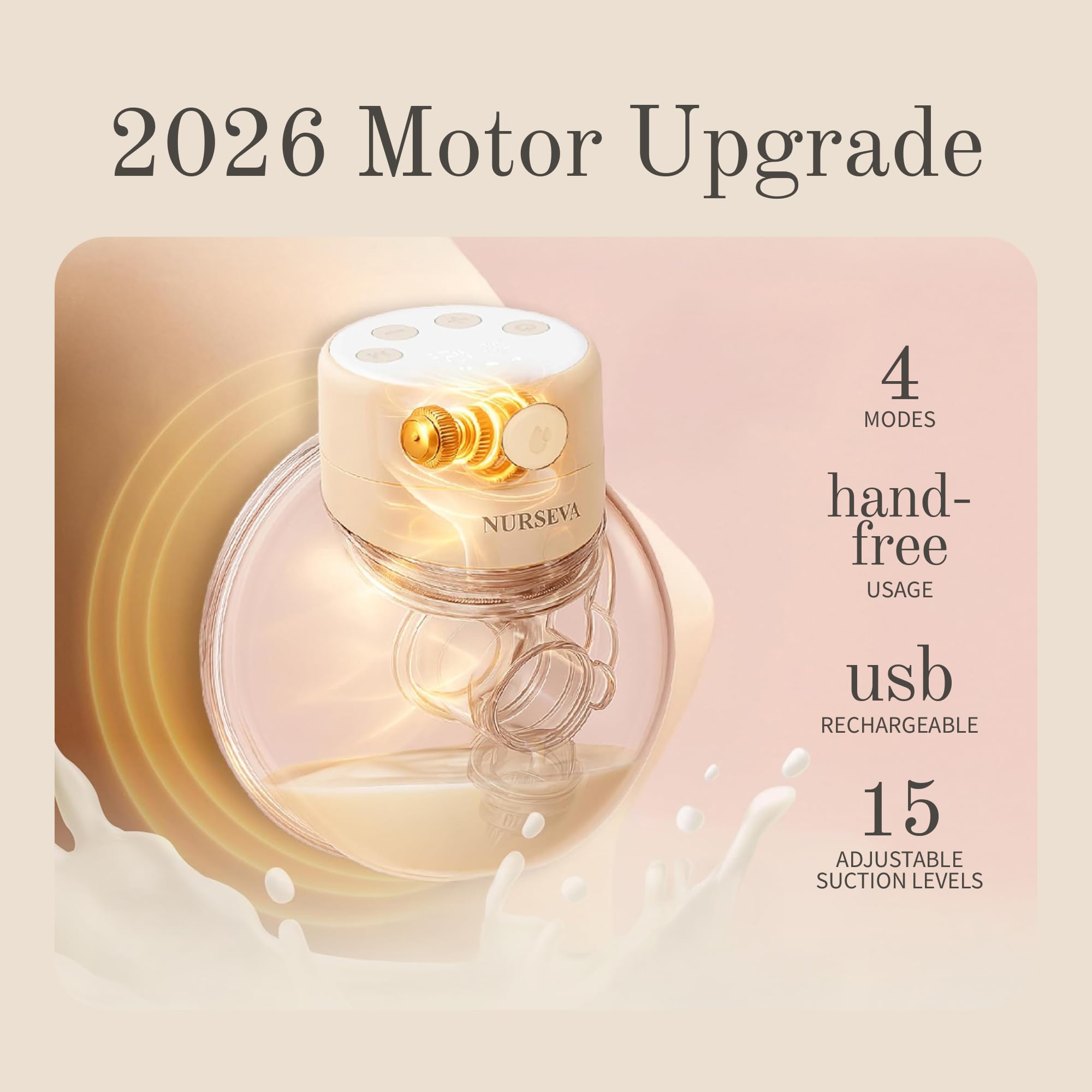 DuoCare 60N - Tiralatte e kit aspiratore nasale a mani libere - 2026 aggiornato tiralatte elettrico indossabile - Portatile e wireless per mamme che allattano - 4 modalità, 15 livelli